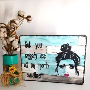 Hand painted door hanger